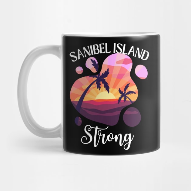 Vintage Sunset Sanibel Island FL Cool Sanibel Island Strong by DesignHND